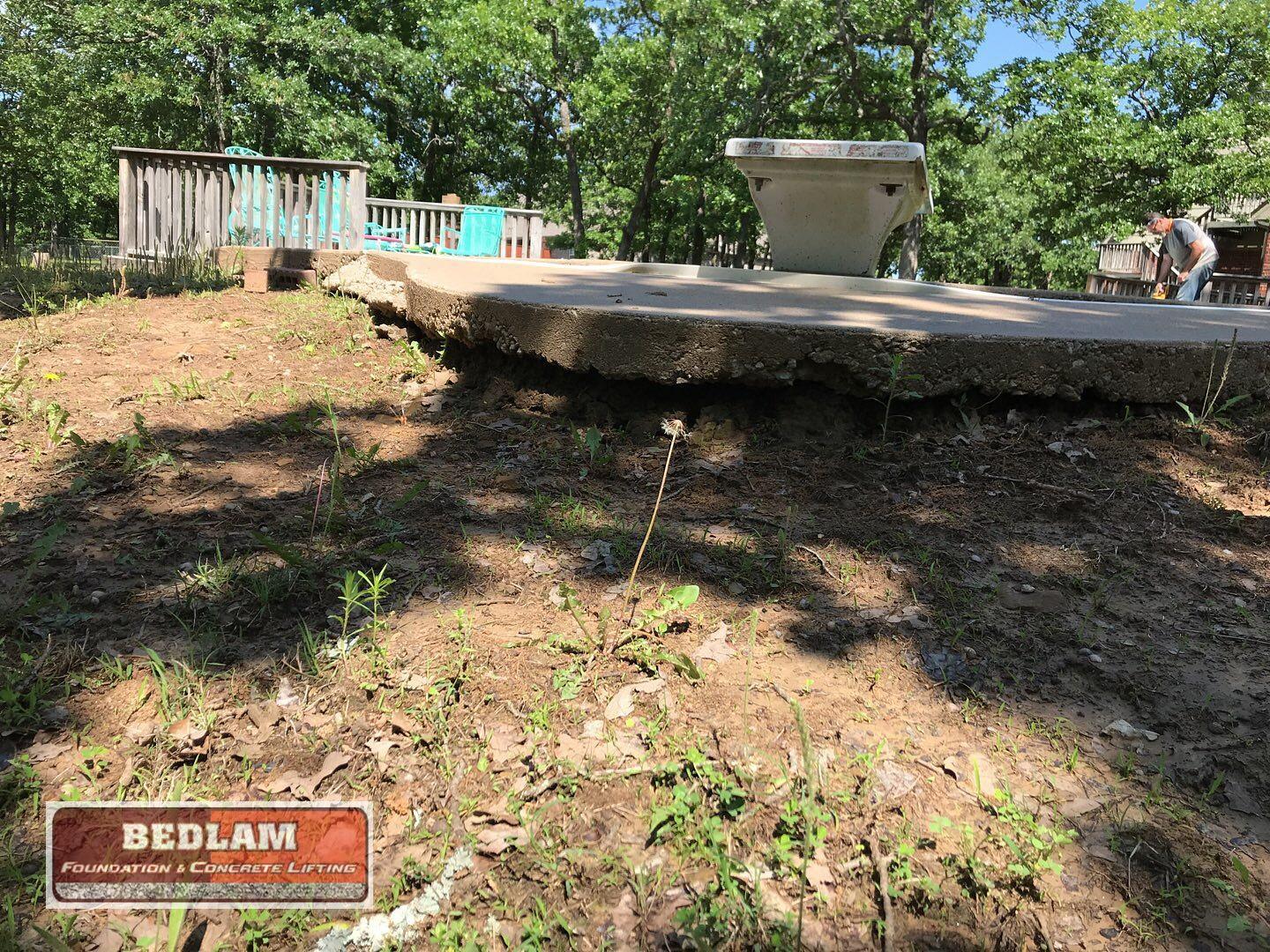 Bedlam Foundation & Concrete Lifting Before & After Photo Set Void