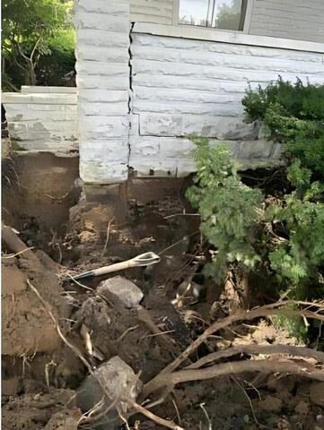 Front Porch Stabilizing in Cincinnati, OH - Before Photo
