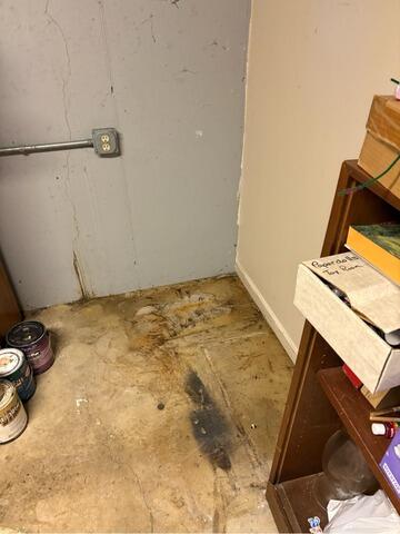 Sump Pump Installation in Fairfield, Ohio - Before Photo
