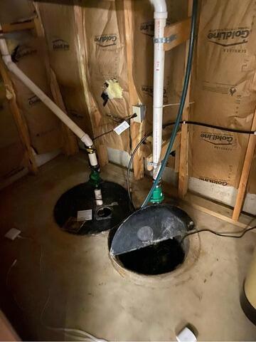Sump Pump Repair in Bellbrook, Ohio - Before Photo