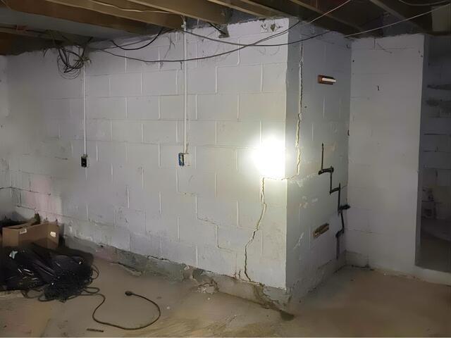 Basement Wall Repair System in Florence, Kentucky - Before Photo