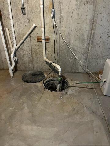 Sump Pump Replacement in Maineville, Ohio - Before Photo