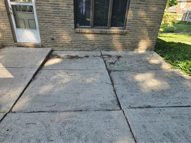Concrete Patio Leveling in Cincinnati, OH - Before Photo
