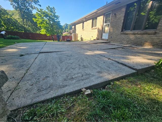Slab Leveling in Cincinnati, OH - Before Photo