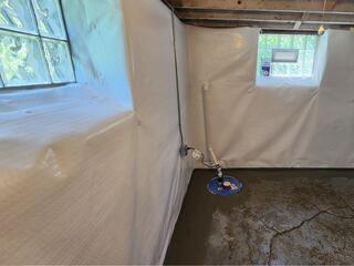 Interior Perimeter Basement Waterproofing System Installed in New Paris, Ohio