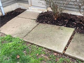Sidewalk Lifted and Leveled in Winchester, Ohio by Slab Jacking