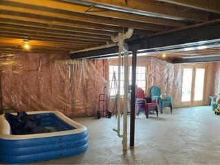 Foamax Panels Installed to Insulate This Basement in Guilford, IN