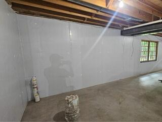 Foamax Panels Installed to Insulate This Basement in Guilford, IN