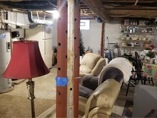 Basement Support Posts Installed in Jamestown, OH