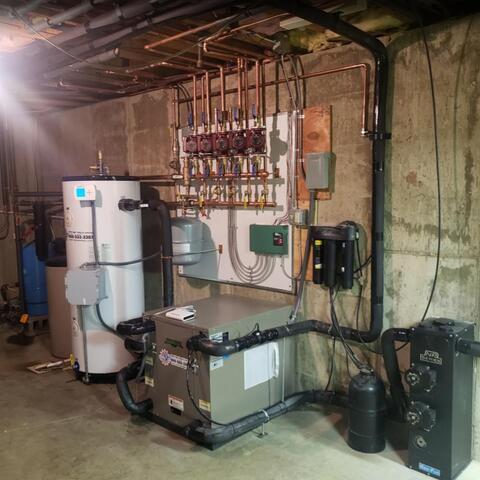 Geothermal Heating Installation in Port Crane, NY - After Photo