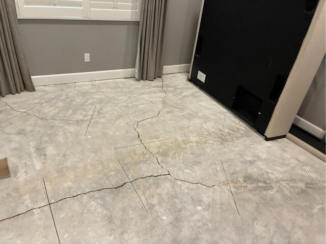Concrete Crack Stitch Repair in Laguna Niguel, CA - Before Photo