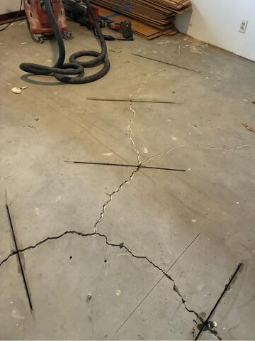 Concrete Crack Stitching Repair | Long Beach, CA - Before Photo