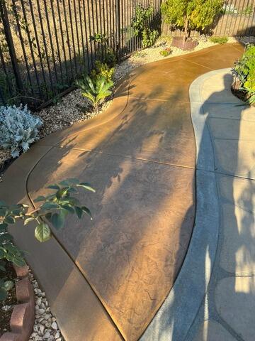 Backyard Concrete Patio Stained with DecoShield in Escondido, CA - After Photo
