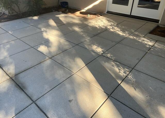 Patio Slab Leveling and Joint Sealing in Menifee, CA Using PolyLevel & NexusPro - Before Photo