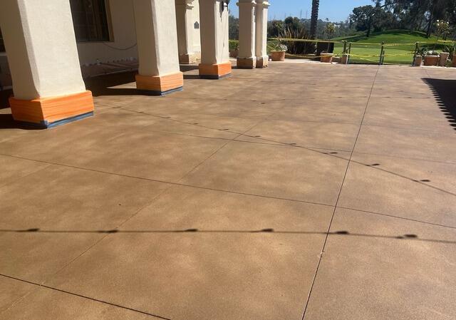 Large Concrete Patio Staining & Sealing with DecoShield in San Clemente, CA - After Photo