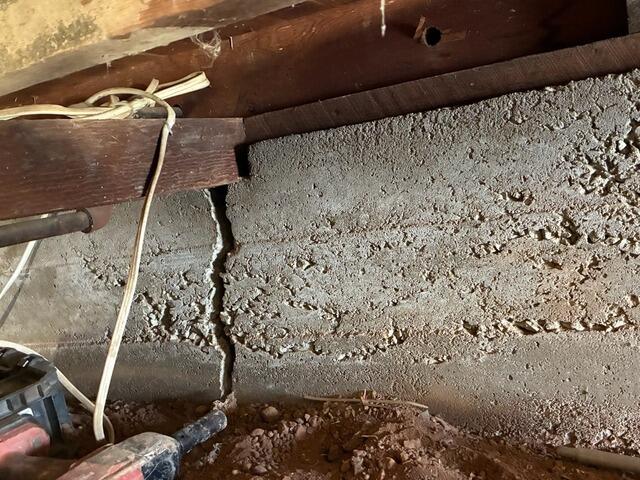 Additional Foundation Wall Reinforcement Strap Repair in Vista, CA - Before Photo