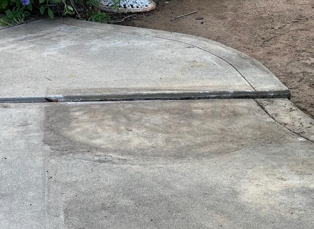 Concrete Lifting and Leveling in Poway, CA - Uneven Patio Slab Repair - Before Photo