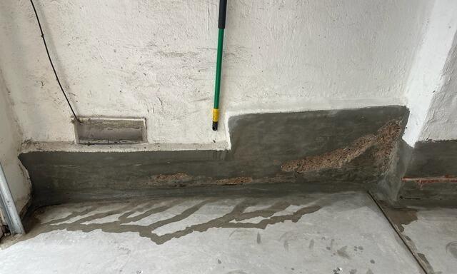 Garage Stem Wall Restoration Protects Foundation in San Diego, CA - Before Photo