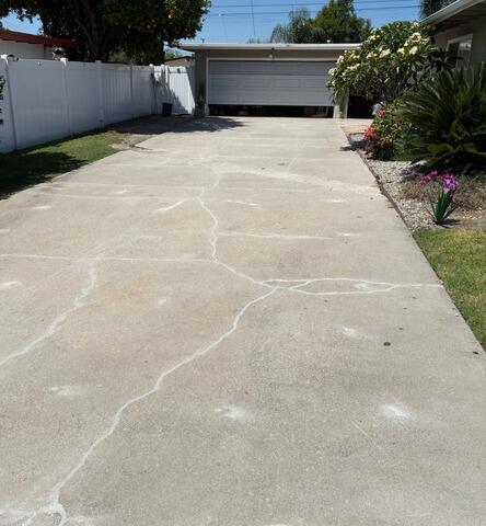 Driveway Crack Repair and Concrete Lifting in San Bernardino, CA - After Photo
