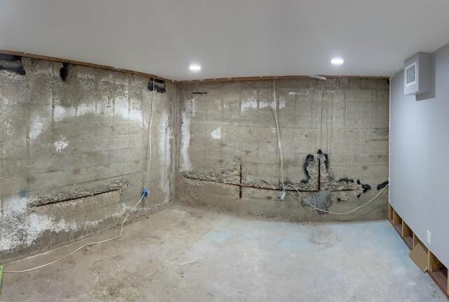 Foundation Wall Waterproofing in San Diego, CA - Before Photo