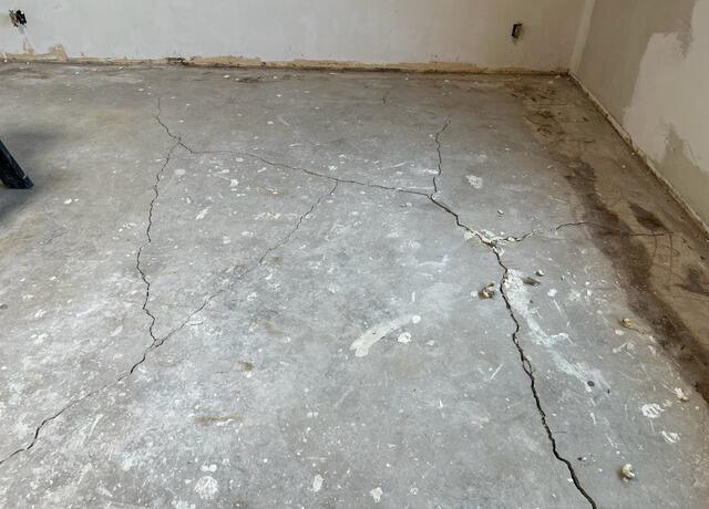 Concrete Crack Stitch Repair in Spring Valley, CA - Before Photo