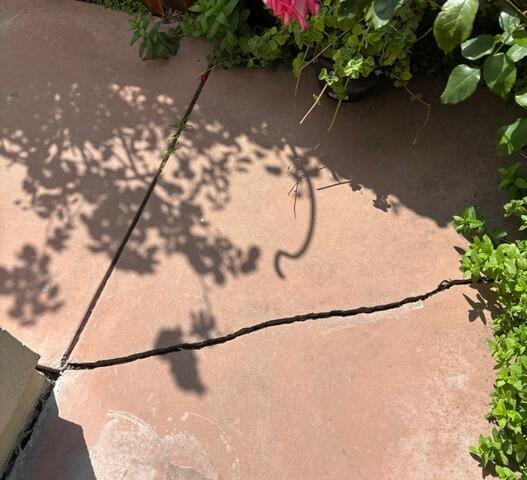 Concrete Crack Repair in Redondo Beach, CA - Before Photo