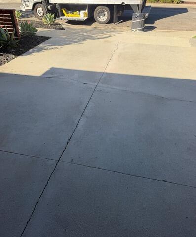Before & After: Driveway Concrete Leveling and Joint Sealing in Long Beach, CA - Before Photo