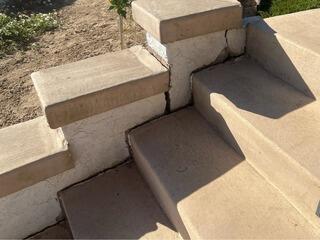 Settling Concrete Stair Landing Repair in Bonita, CA | PolyLevel & NexusPro
