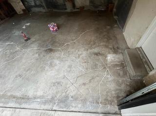 Garage Concrete Crack Repair in Woodland Hills, CA - Crack Stitching Before & After
