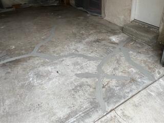 Garage Concrete Crack Repair in Woodland Hills, CA - Crack Stitching Before & After