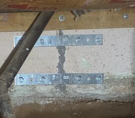 Foundation Wall Crack Repair with Reinforcement Straps in Vista, CA