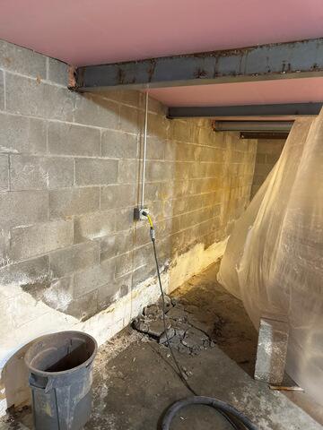 Basement Waterproofing in Auburn, NY - Before Photo