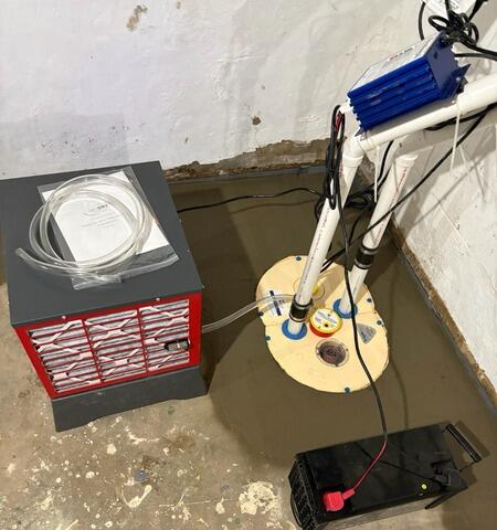 TripleSafe Sump Pump, WaterGuard, and SaniDry Sedona Installation in Manlius, NY - After Photo