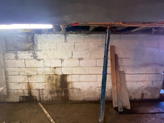 Foundation Repair in West Monroe, NY - Before Photo