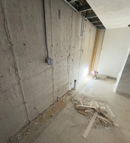 Foundation Repair in DeWitt, NY - Before Photo