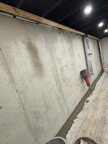 Basement Waterproofing in Baldwinsville, NY - Before Photo