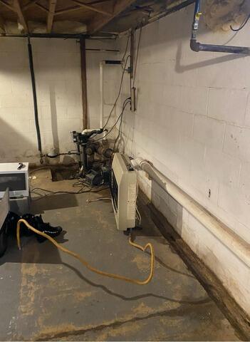 Basement Waterproofing in Sackets Harbor NY - Before Photo