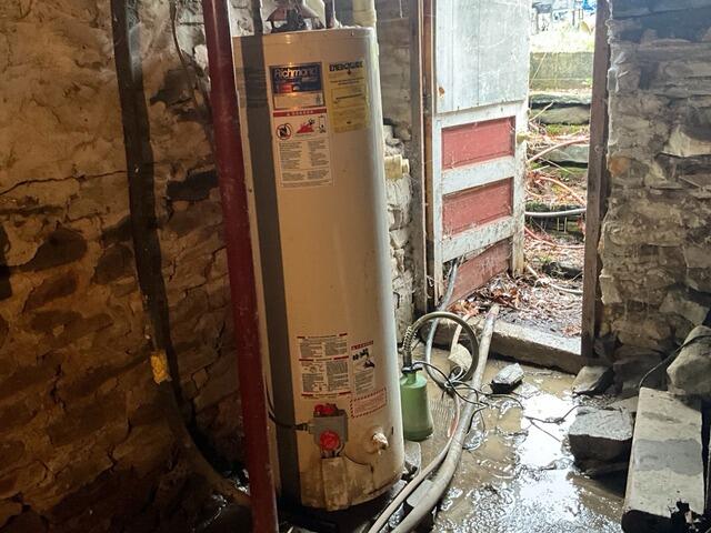 Basement Waterproofing in Hornell, NY - Before Photo