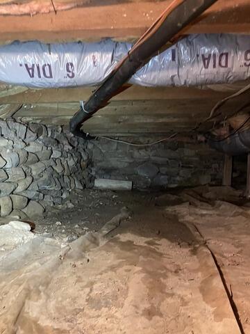 Crawl Space Encapsulation in Jamesville, NY - Before Photo