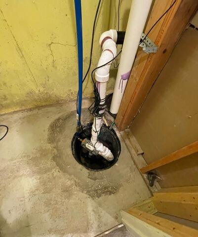 Camillus, NY, Basement Waterproofing Solution - Before Photo