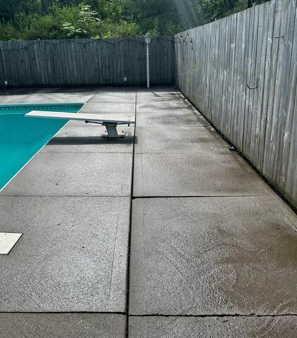 Concrete Pool Deck Repair in Corning, NY - Before Photo