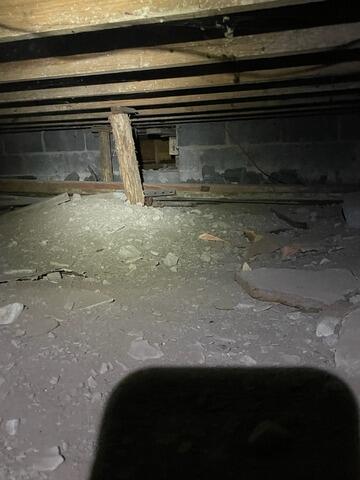 Dirt Crawlspace Encapsulation in Lodi, NY - Before Photo