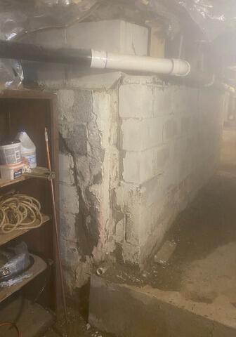 Stone Foundation Stabilization in Hammondsport, NY - Before Photo