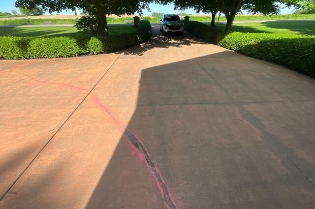 Professional Concrete Driveway Repair in Memphis, NY - Before Photo