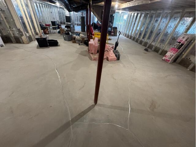 Basement Floor Crack Repair in Hilton, NY - After Photo
