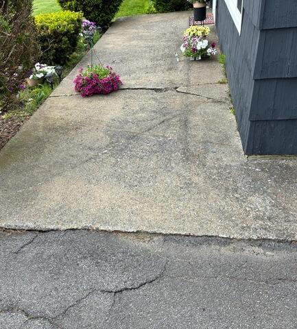 Concrete Walkway Repair in New Hartford, NY - Before Photo