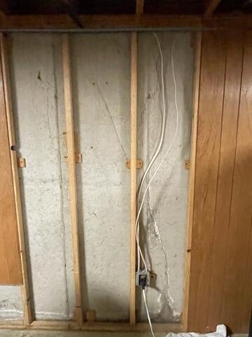 Foundation Crack Repair in East Syracuse, NY - Before Photo