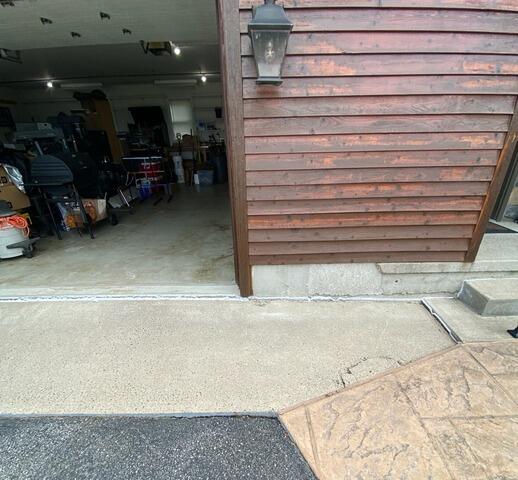 Concrete Leveling and Sealing Project in Cooperstown, NY - Before Photo