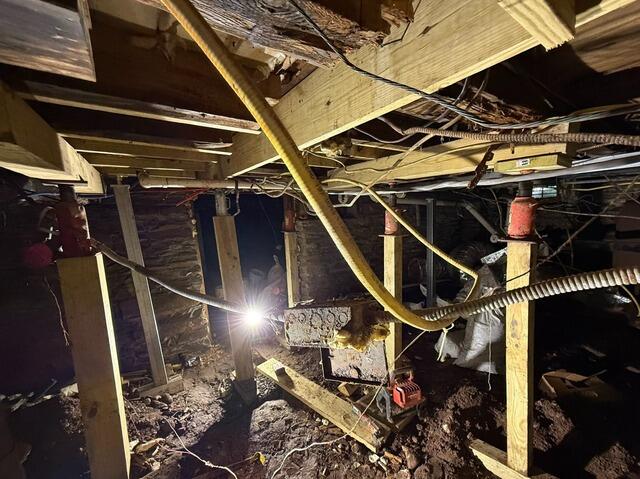 Floor Support Repair in Hamden, NY - Before Photo