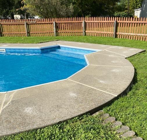 Cracked Pool Deck Repair in DeRuyter, NY - After Photo
